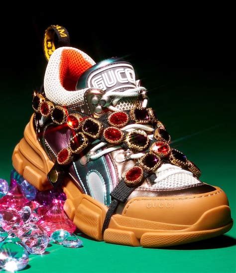 og gucci sneakers|Gucci jeweled striped sneakers.